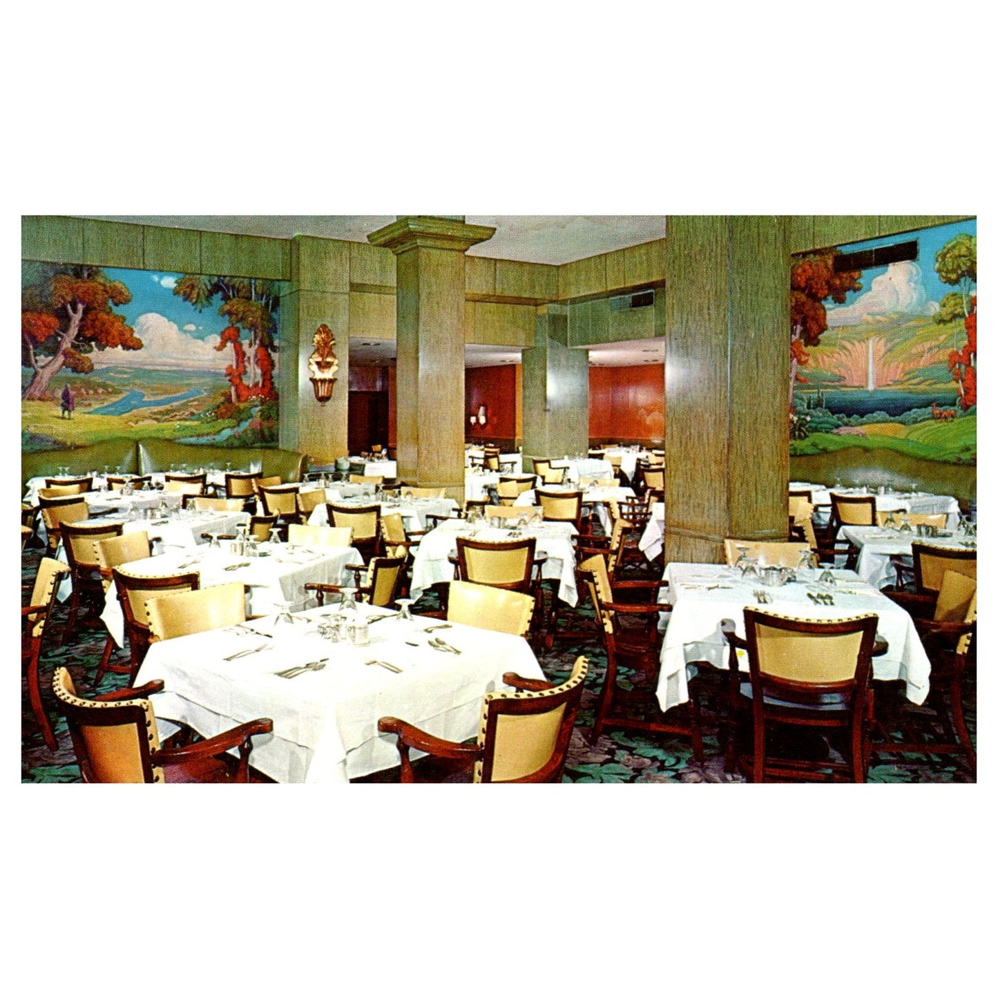 Vintage Postcard - The Pick-Roosevelt Hotel Sylvan Room Pittsburgh PA P3-7