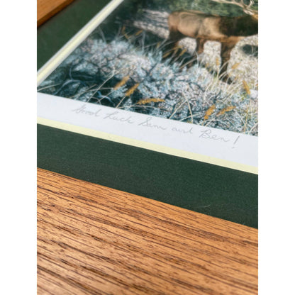 Vintage Signed Framed and Matted Print Patrick Gibbs Hunting “King of the Hill”