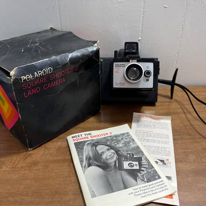 Polaroid Square Shooter 2 Land Camera Instant Camera w/ Box, Manual & Insert TH1