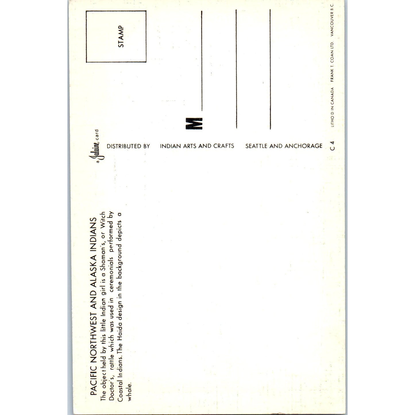 Pacific Northwest and Alaska Indians Original Postcard P1-11