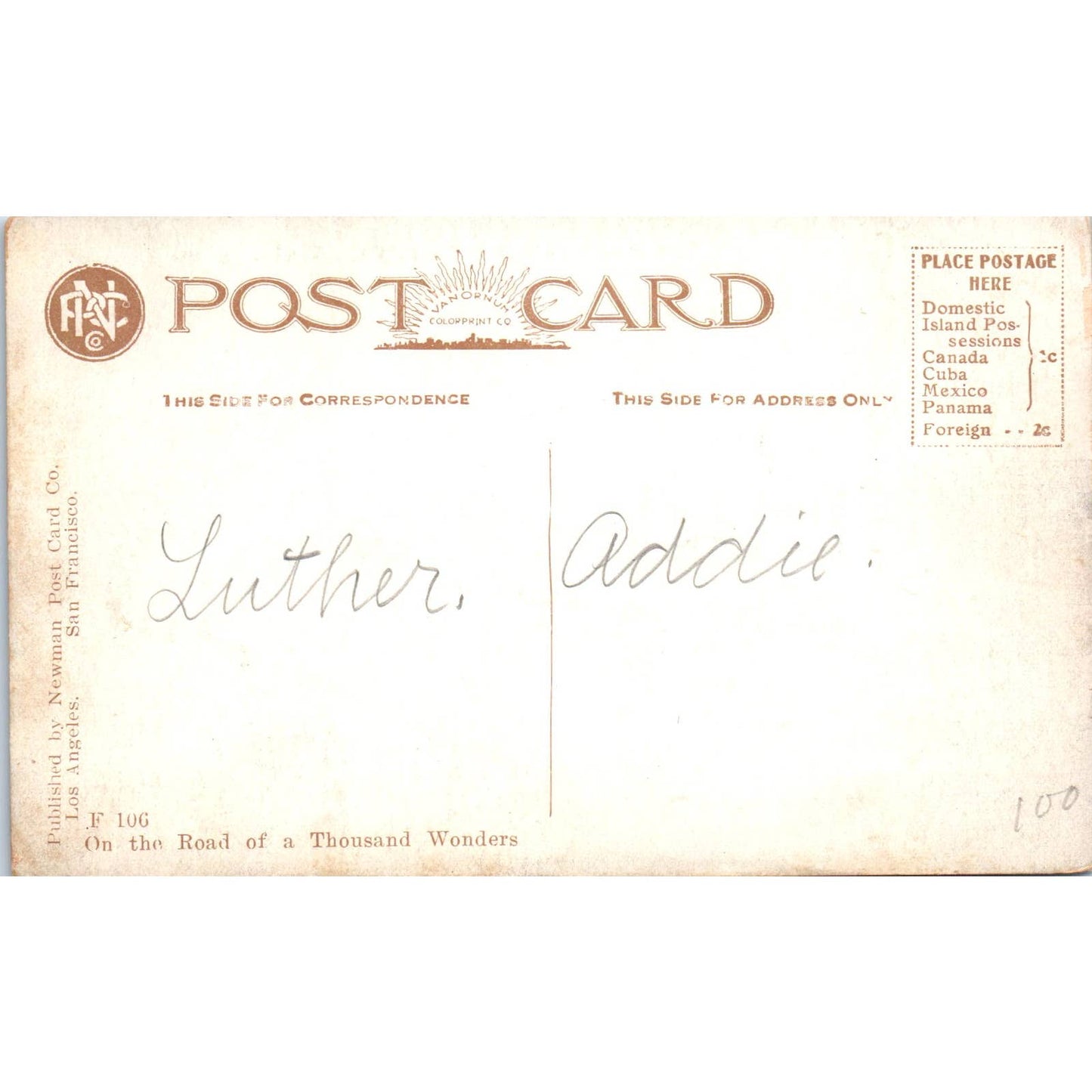 Ocean Park California Beach c1910 Original Postcard TK1-25