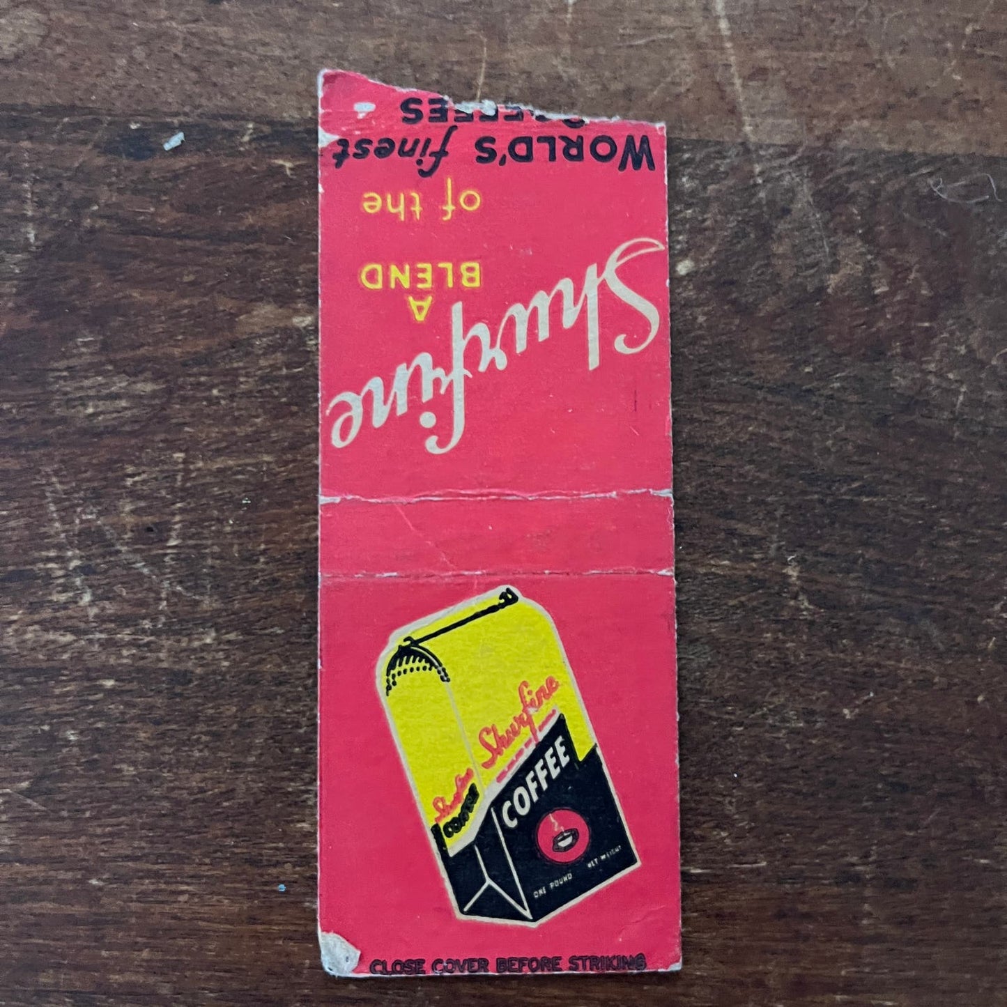 Shurfine Coffee Advertising Matchbook Cover SB3-M1