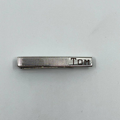 VTG SilverTone TOM Monogrammed Tie Clip Tie Pin SC3