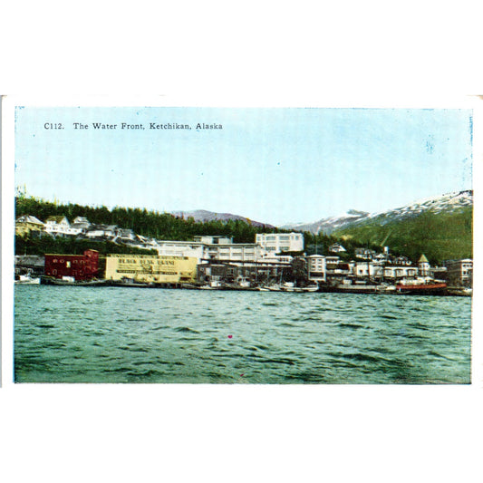 The Waterfront - Ketchikan Alaska Original Postcard P2-6
