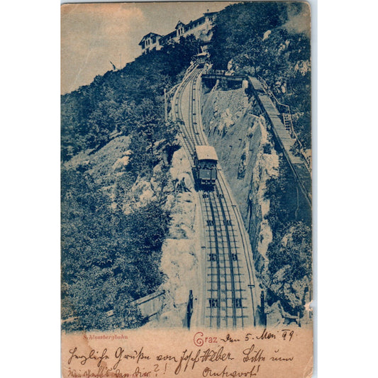 1899 Germany Schlossbergbahn Original Postcard P1-15