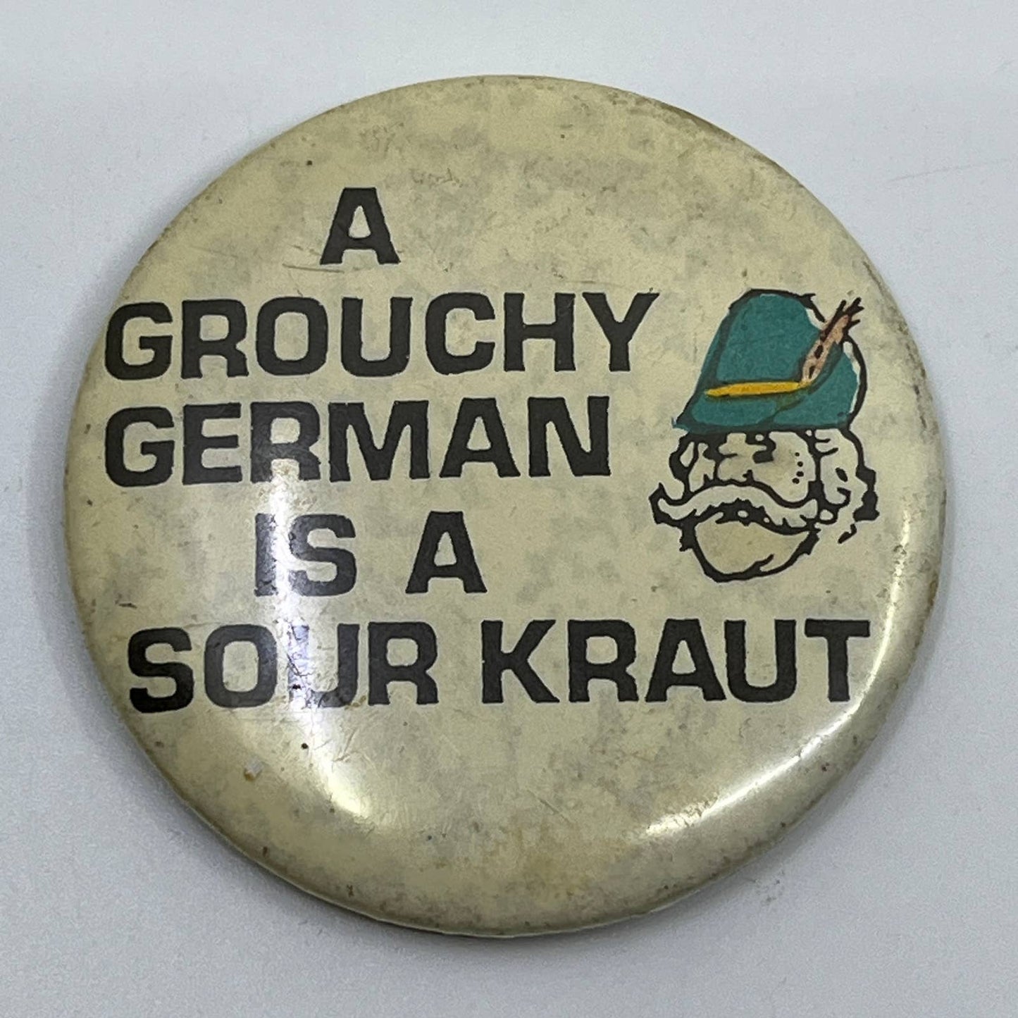 Vintage A Grouchy German is a Sour Kraut Refrigerator Magnet SD9