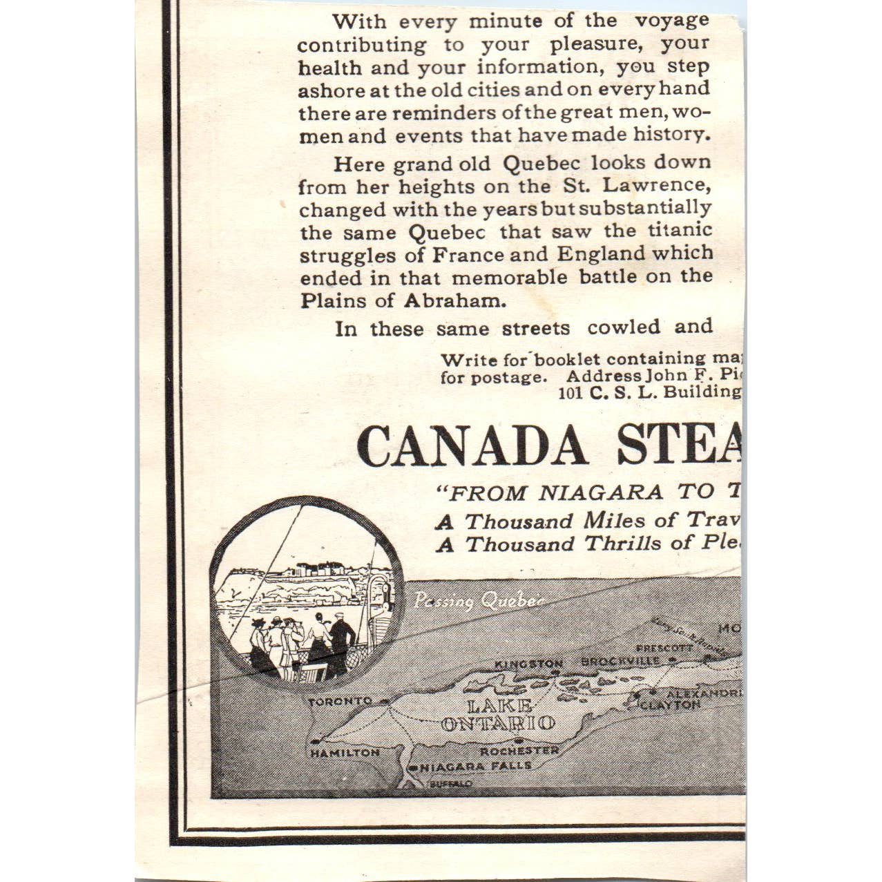 c1920 Harper's Magazine Ad - Mothersill's Seasick Remedy Company Detroit EA3-4