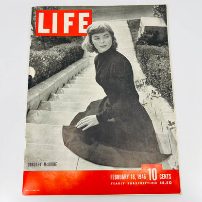 LIFE Magazine February 18, 1946 WWII Dorothy McGuire War Brides US in Japan