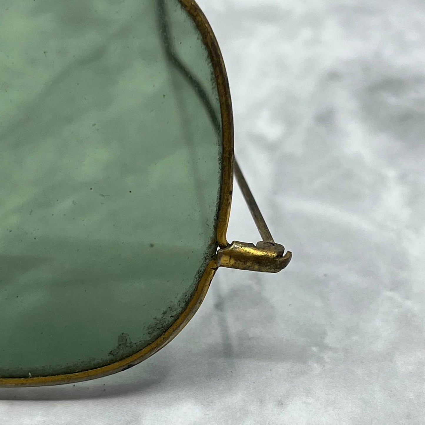 Vintage Brass Aviator Eyeglasses Frames With Celluloid Bridge Cable Arm SE9