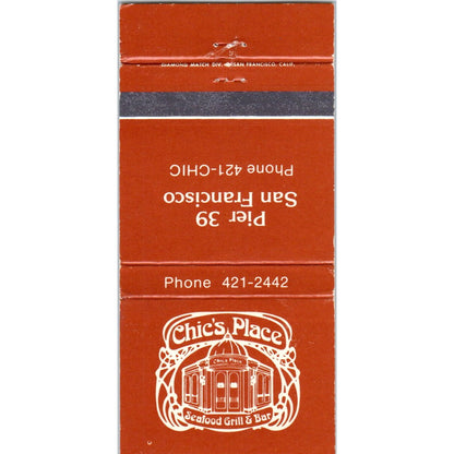 Chico's Place Grill & Bar San Francisco CA Advertising Matchbook Cover MM9-6
