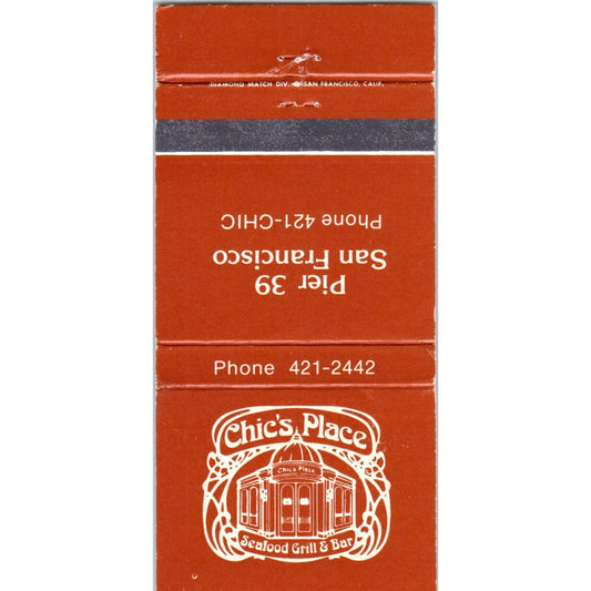 Chico's Place Grill & Bar San Francisco CA Advertising Matchbook Cover MM9-6