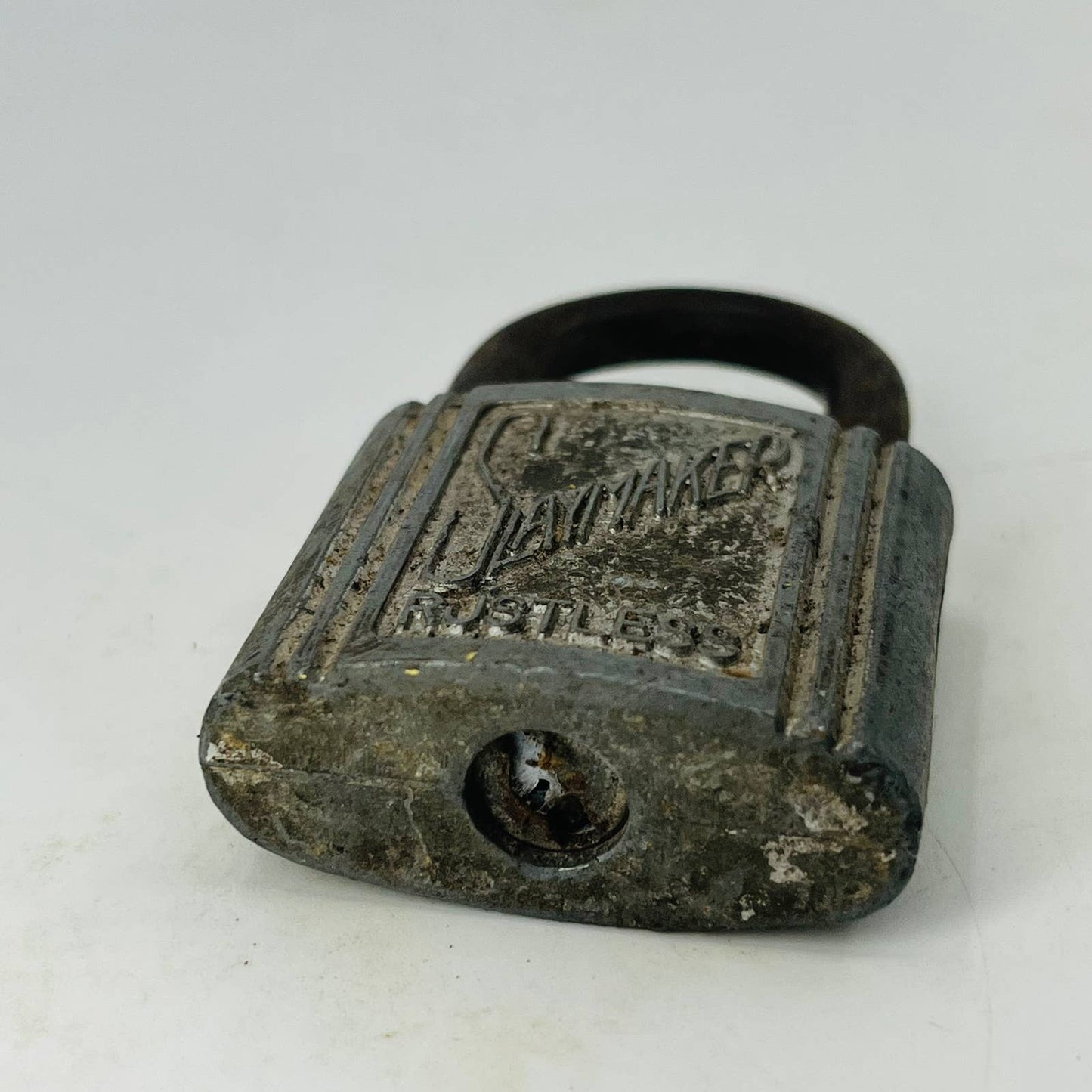 Vintage Art Deco Slaymaker Rustless Lock Padlock No Key SA8-a2