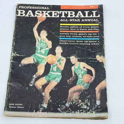 1958 Professional Basketball All Star Annual Bob Cousy Cover Boston Celtics TF9