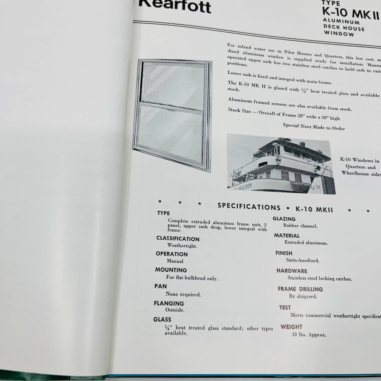 1970s Kearfott Marine Products Booklet Windows Singer Co. Cleveland OH TB6