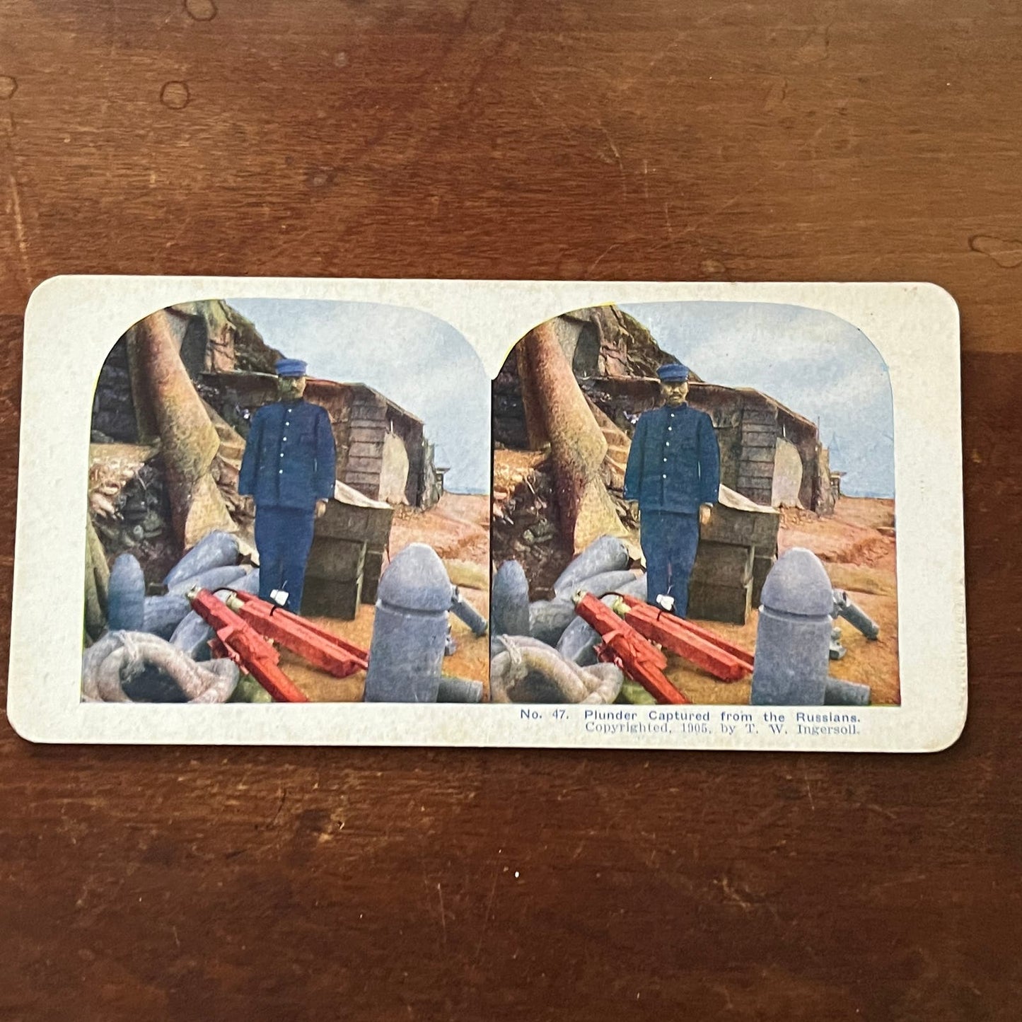Plunder Captured From the Russians 1905 Antique Stereoview Card TJ9-V2