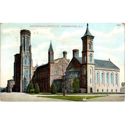 Smithsonian Institute c1910 Washington D.C. Original Postcard TK1-P2