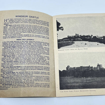 1945 WWII A Pictorial Souvenir of Windsor Castle &  Eton College Booklet AB3