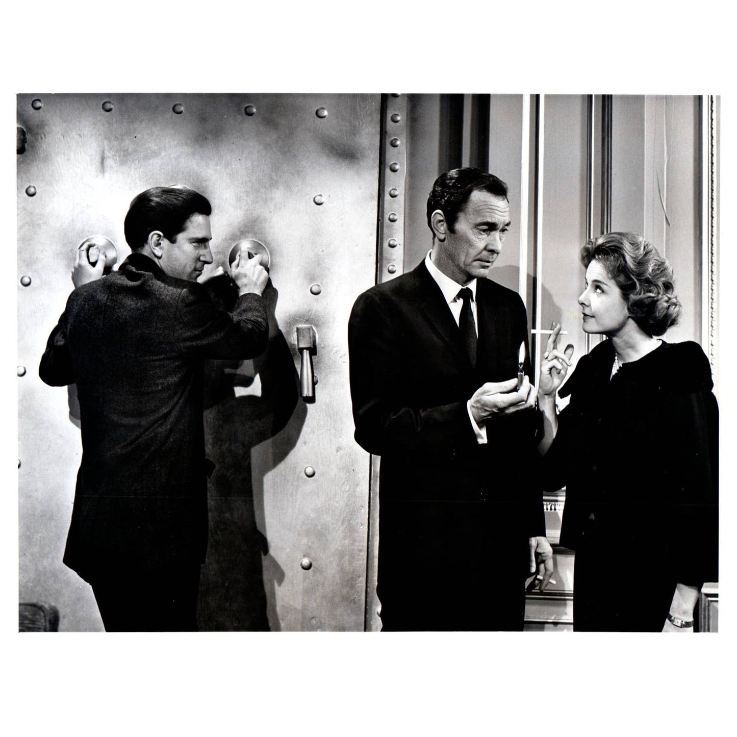 c1960 Press Photo JD Cannon Barry Sullivan Mona Freeman US Steel Hour CBS TJ7-2