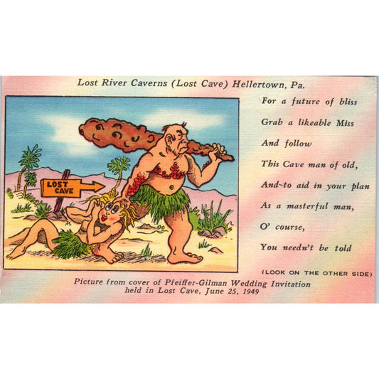 Vintage Postcard Lost River Caverns Lost Cave Hellertown PA TD8-P2