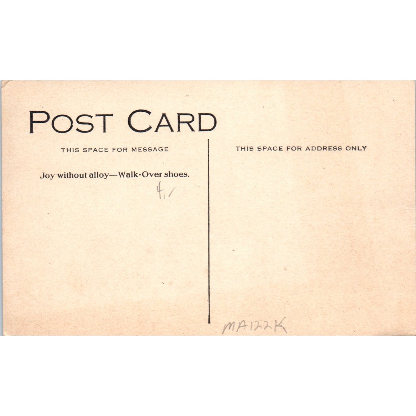 Walk-Over Shoes Two's Company Pilgrims c1910 Advertising Postcard P1-14