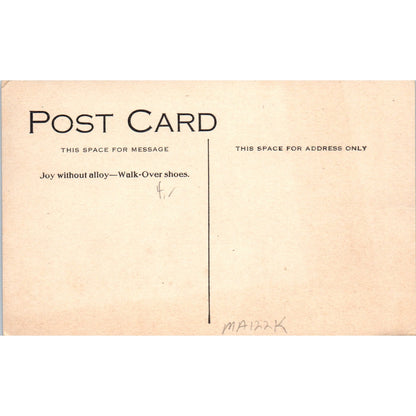 Walk-Over Shoes Two's Company Pilgrims c1910 Advertising Postcard P1-14