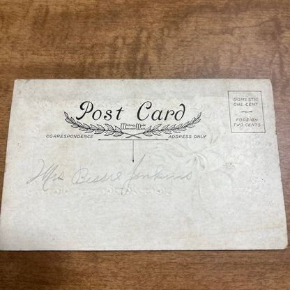 c1900 Embossed Victorian Poem Whitney MA Christmas Greetings Postcard PA2