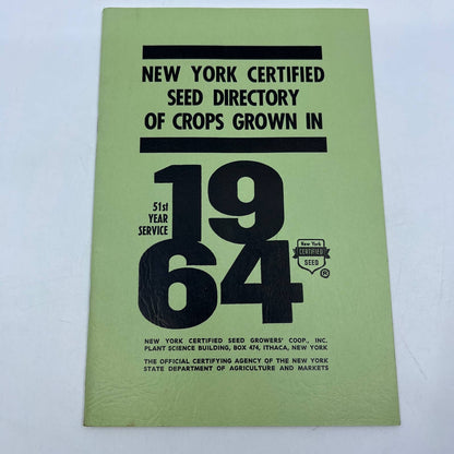 New York Certified Seed Directory of Crops Grown in 1964 Booklet TH7