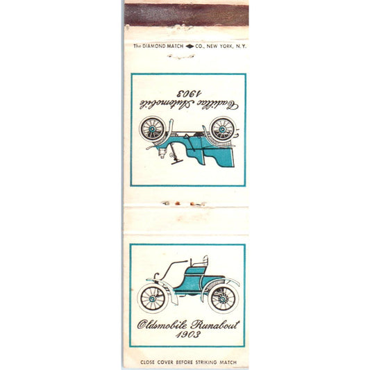 1903 Cadillac Automobile Collectible Advertising Matchbook Cover SA1-M9