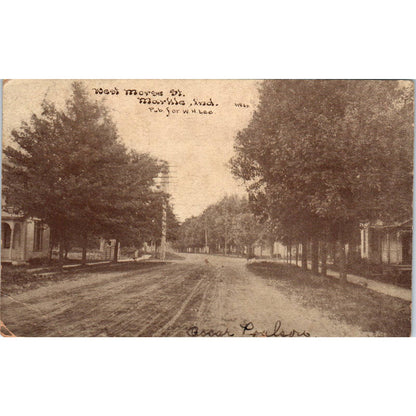 c1910 RPPC Postcard West Morse St. Markle Indiana Pub for W.H. Lee SF2