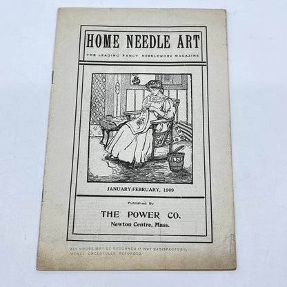 1909 Home Needle Art Booklet - The Power Co. Newton Centre MA TF7