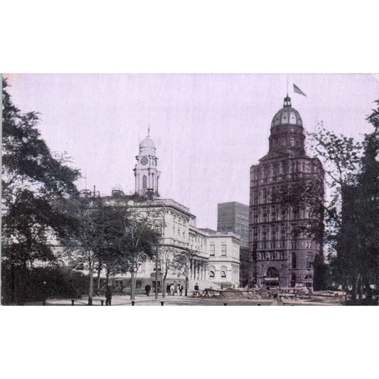 World Building and City Hall New York c1910 Original Postcard TK1-24