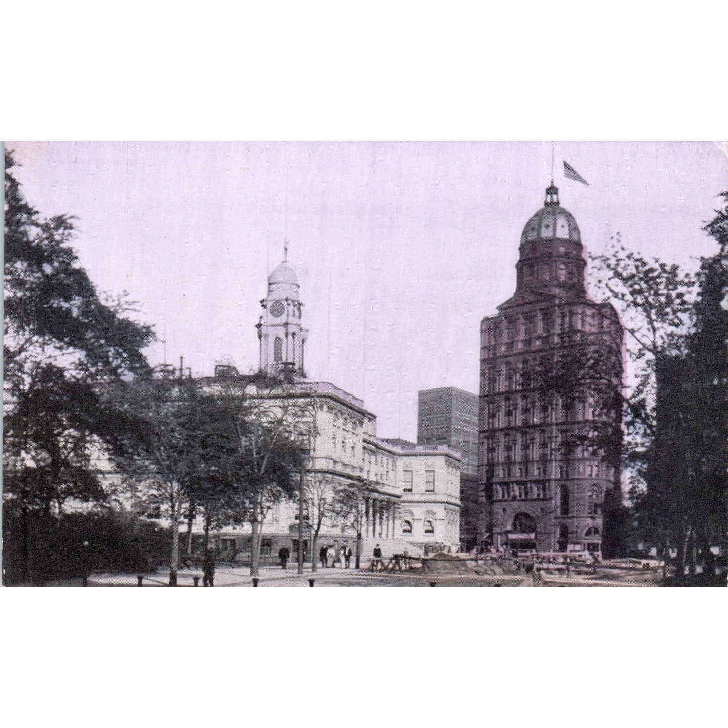 World Building and City Hall New York c1910 Original Postcard P1-13