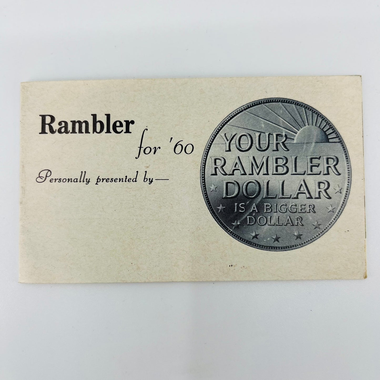1960 American Motors AMC Rambler Pocket Size Sales Brochure Original AK7-M7