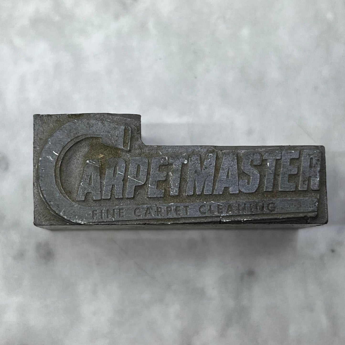 Vintage Letterpress Printers Block Plate Carpetmaster Fine Carpet Cleaning TJ518