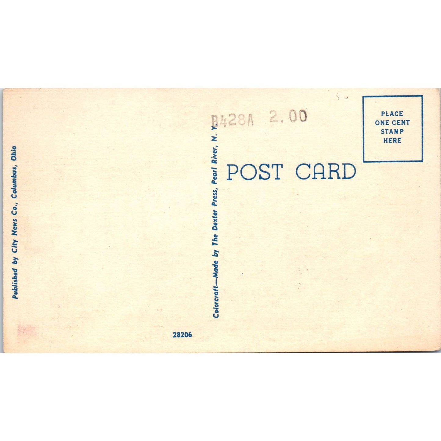 Vintage Postcard View of the Ohio State Penitentiary Columbus Ohio TD9