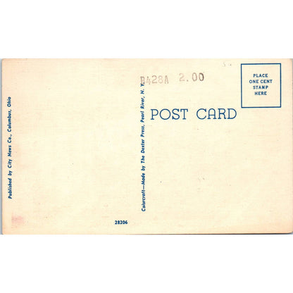 Vintage Postcard View of the Ohio State Penitentiary Columbus Ohio TD9