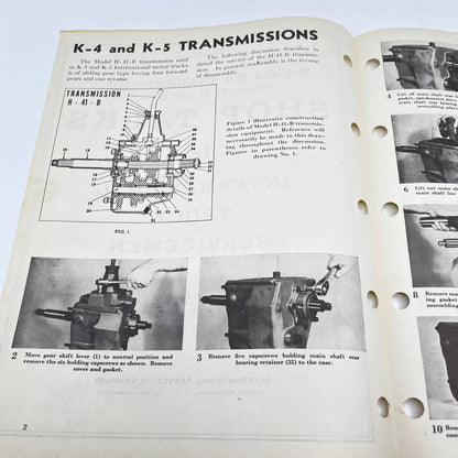 1940s Shop Talks for International Truck Servicemen #9 K4 K5 Transmissions TF8