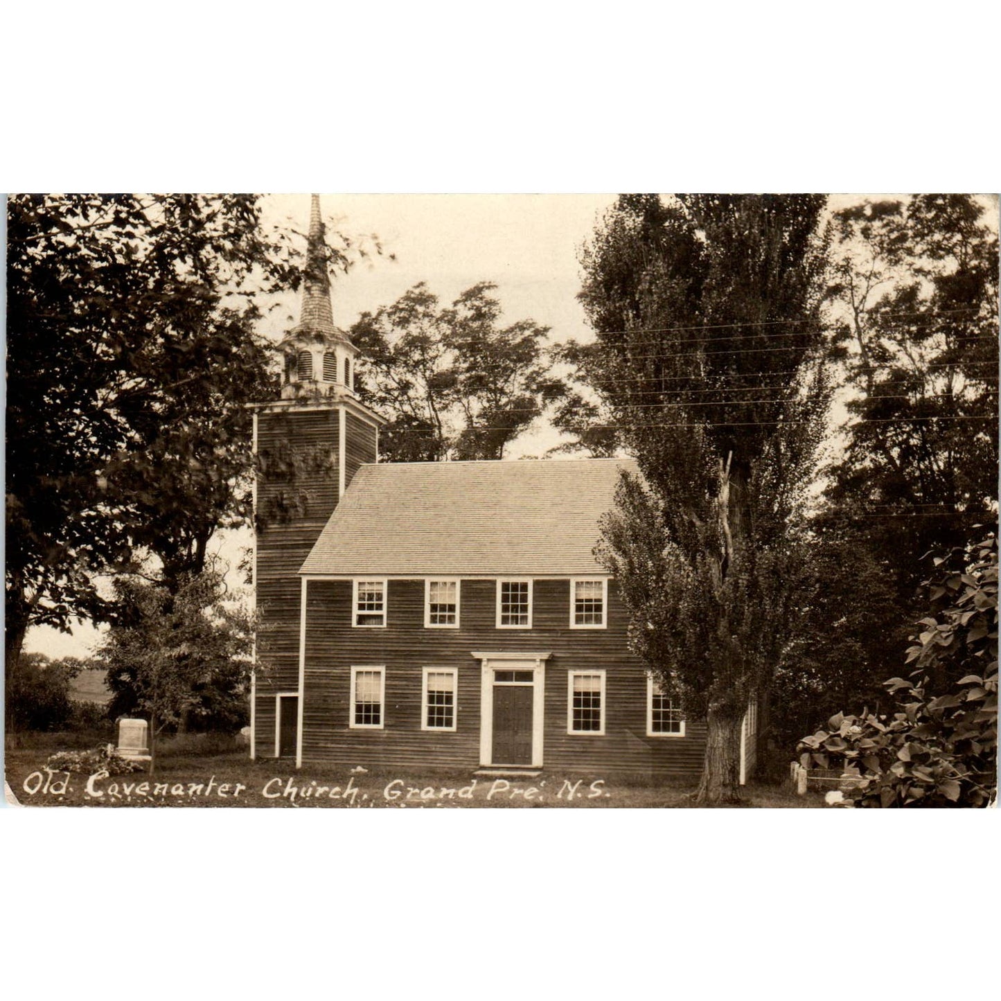 Old Covenanter Church Grand Pre. N.S. 1929 - Original RPPC Postcard TJ7-RP3