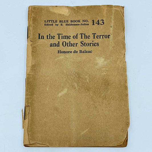 c1920 Little Blue Book No. 143 In the Time of The Terror & Other Stories Balzac SD3