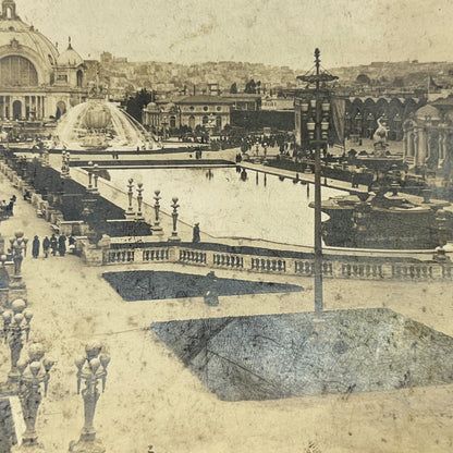 c1900 Stereoview Card San Francisco International Expo Horticulture Palace H1-6