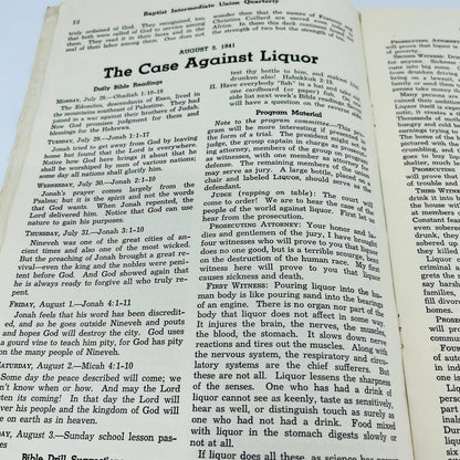 1941 Baptist Intermediate Union Quarterly Case Against Liquor Magazine C1