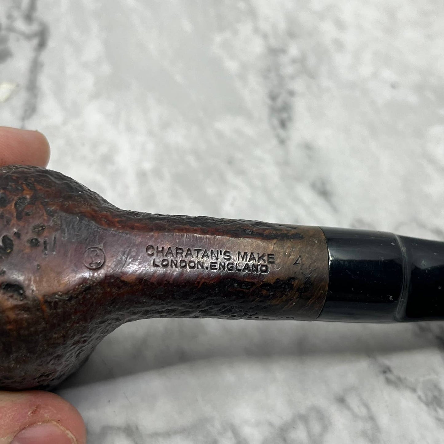 Vintage Charatan's Make London Sandblasted Briar Tobacco Smoking Pipe TJ9-2