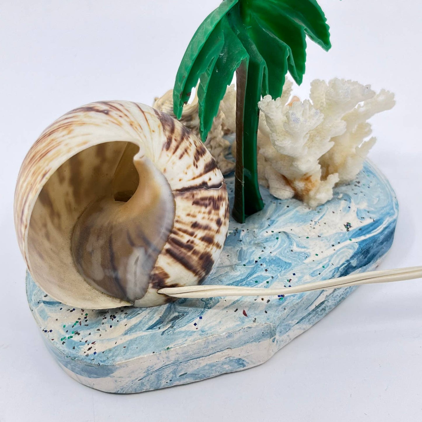 Vintage Seashell Art Beach Ocean Light Tested Working 7” TE7