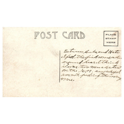 WWI Battleship Scene - The Windward Passage - Original Postcard RPPC P3-6