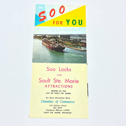 1960s The Soo for You Soo Locks & Sault St. Marie Attractions Brochure AC1