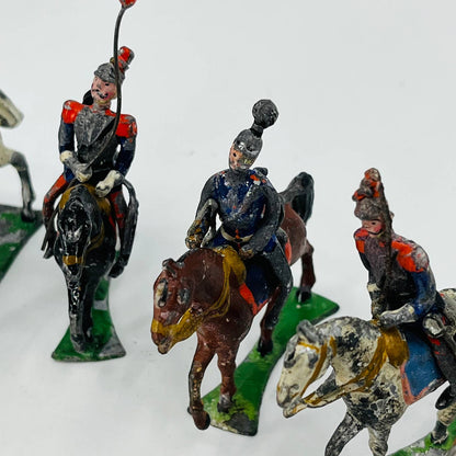 1880s British Army Horse Guard Soldiers Painted Lead Toys Set of 7 SB5