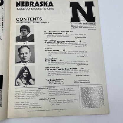 1979 Sep 22/29 - Nebraska Inside Cornhusker Sports Magazine - Rod Horn TH7