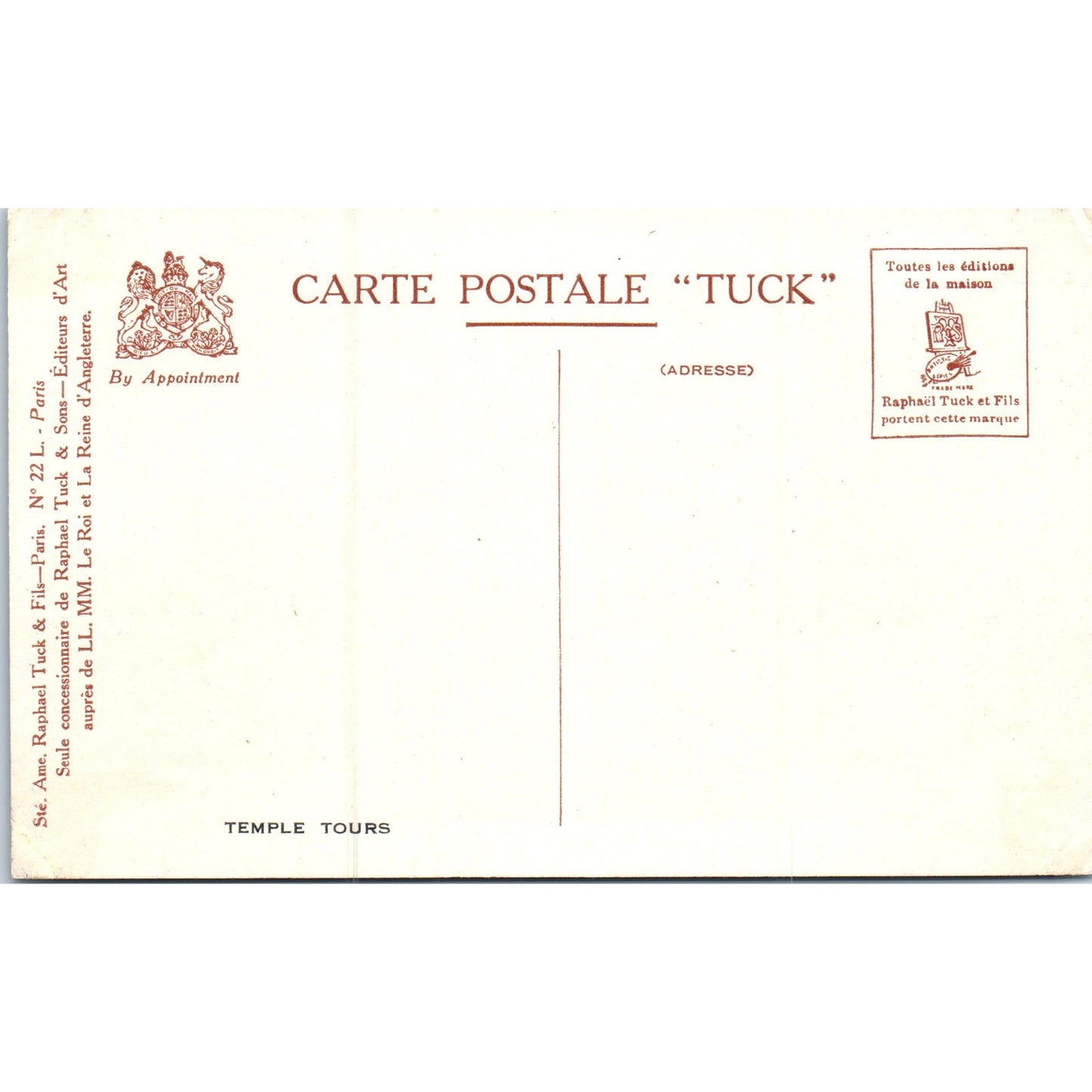 Arc De Triomphe Paris France Raphael Tuck Original Postcard P3-2