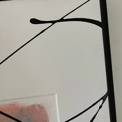 Original Framed Mixed Media Abstract Art Painting 16x20 “I Alone” With COA