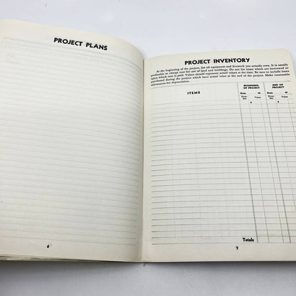 1940 Project Record Book for Agriculture Students John Deere Moline IA TF7-1